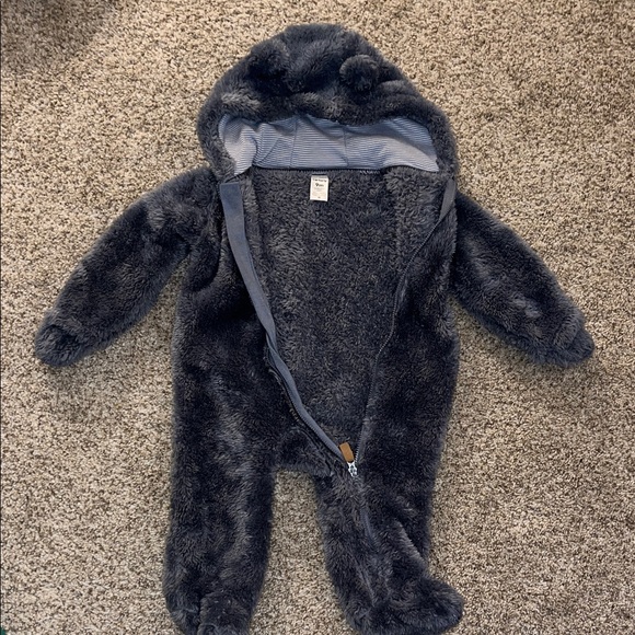 Carter's Charcoal Fleece Kids Footie - Picture 1 of 2